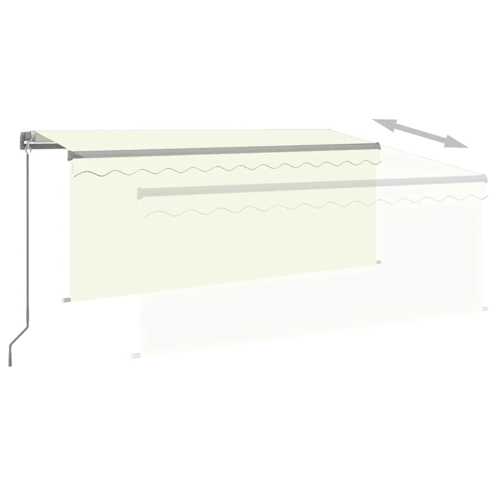 Manual Retractable Awning with Blind 3x2.5m Cream