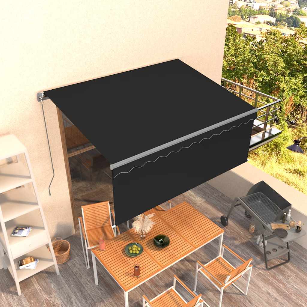 Retractable Awning | Anthracite | Powder-coated aluminium | 3.5 x 2.5 m