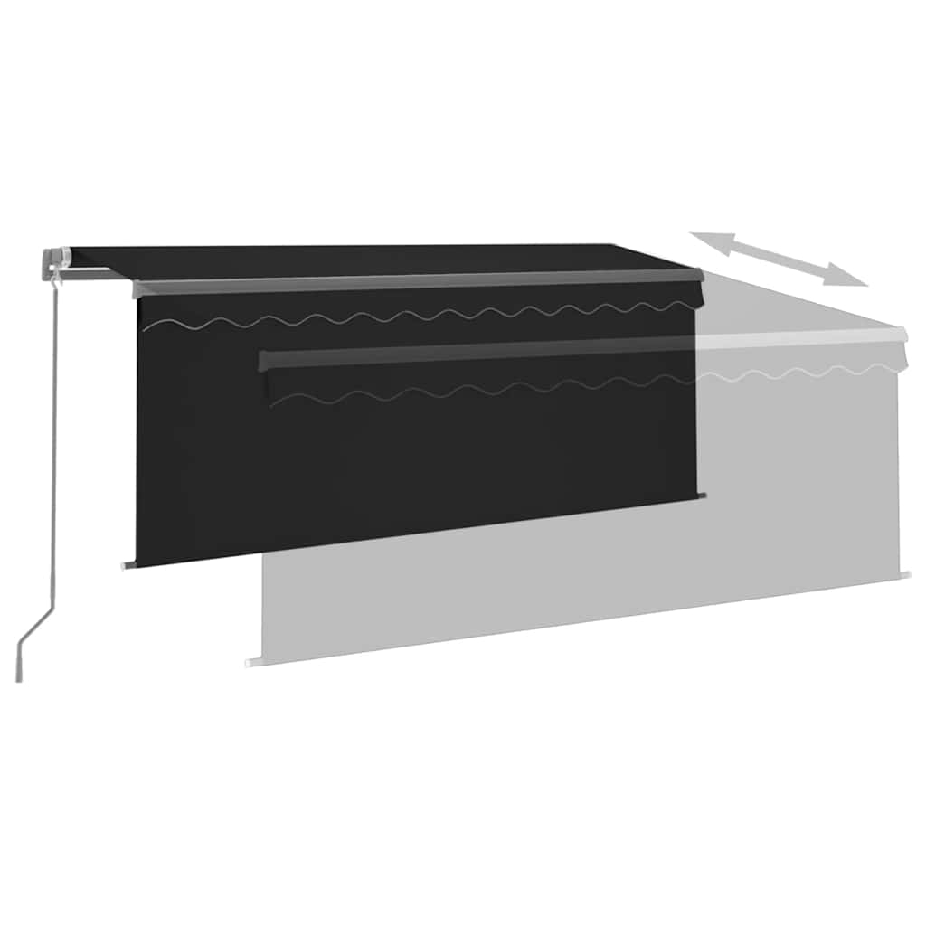 Retractable Awning | Anthracite | Powder-coated aluminium, Polyester