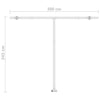 Manual Retractable Awning with LED 300x250 cm Blue and White