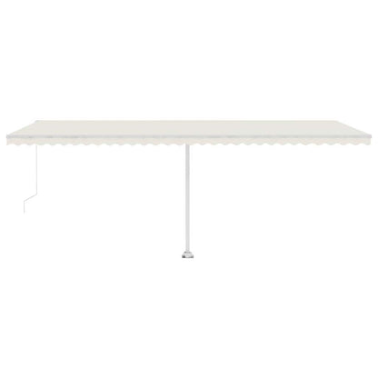 Freestanding Manual Retractable Awning 600x300 cm Cream