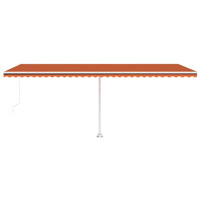 Freestanding Manual Retractable Awning 600x300 cm Orange/Brown