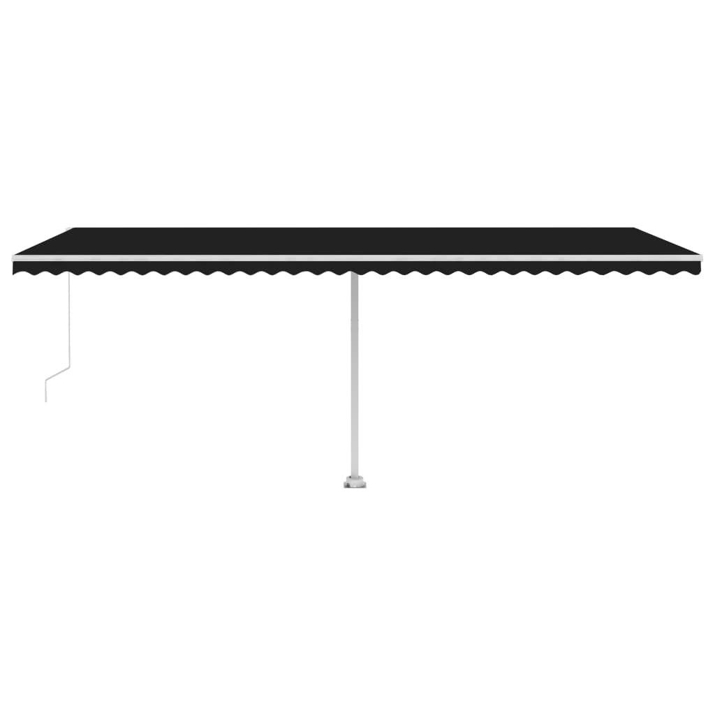 Manual Retractable Awning with LED 600x300 cm Anthracite