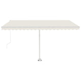 Freestanding Manual Retractable Awning 400x350 cm Cream