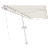 Freestanding Manual Retractable Awning 400x350 cm Cream