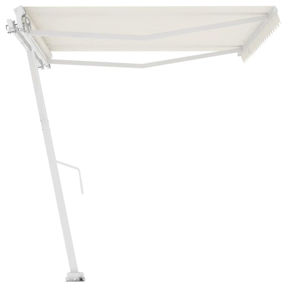 Freestanding Manual Retractable Awning 400x350 cm Cream