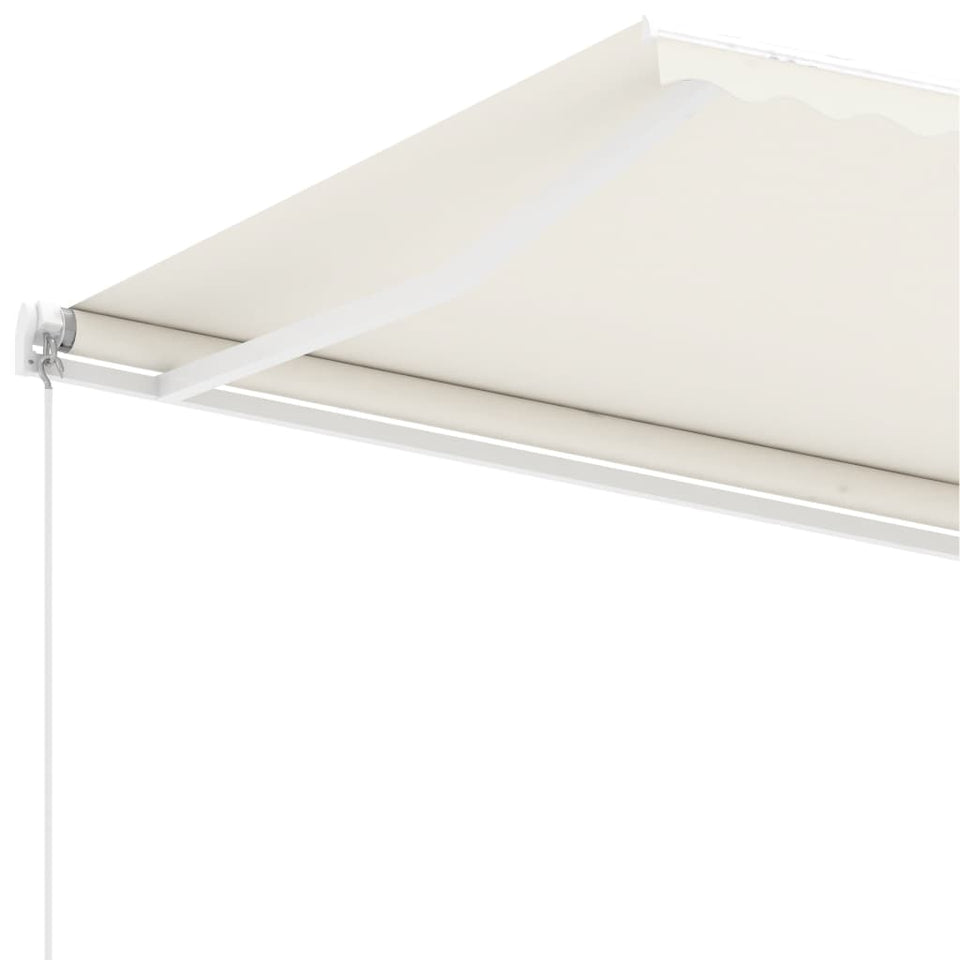 Freestanding Manual Retractable Awning 400x350 cm Cream