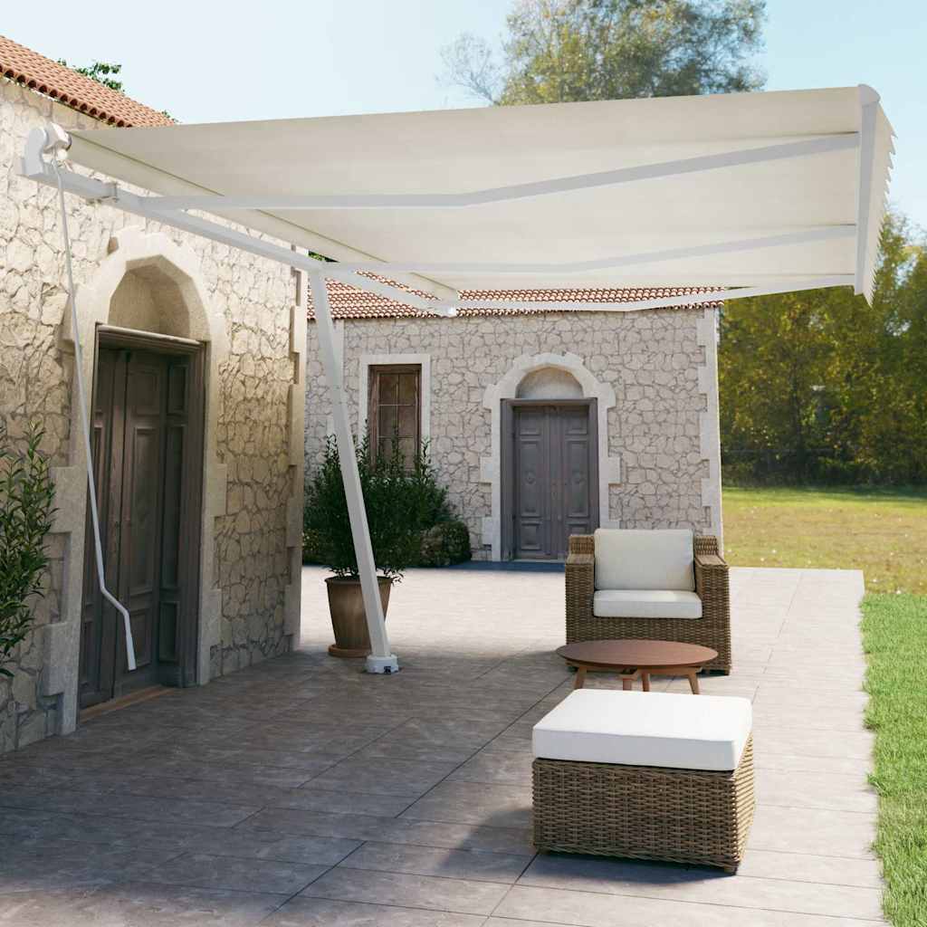 Manual Awning 6 x 3.5 m Cream 100% Polyester