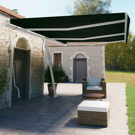 Manual Awning 6 x 3.5 m Anthracite 100% Polyester