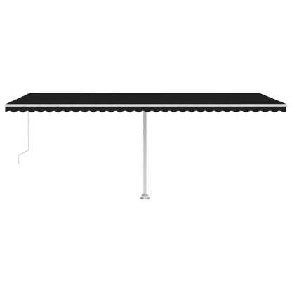 Manual Retractable Awning with LED 600x350 cm Anthracite