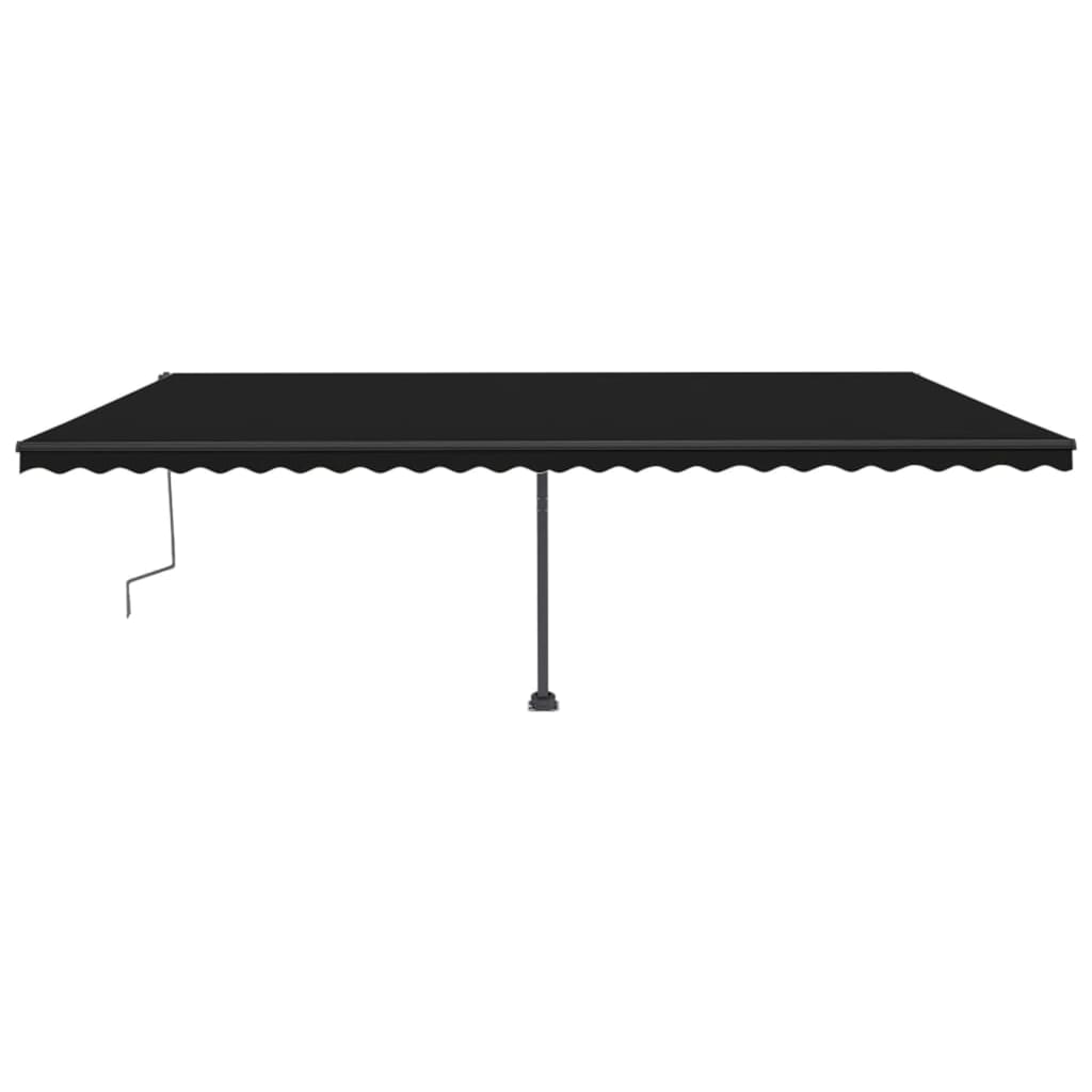 Manual Retractable Awning with LED 600x300 cm Anthracite