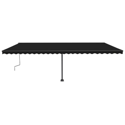 Manual Retractable Awning with LED 600x300 cm Anthracite