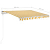 Manual Retractable Awning with Posts 3x2.5 m Yellow and White