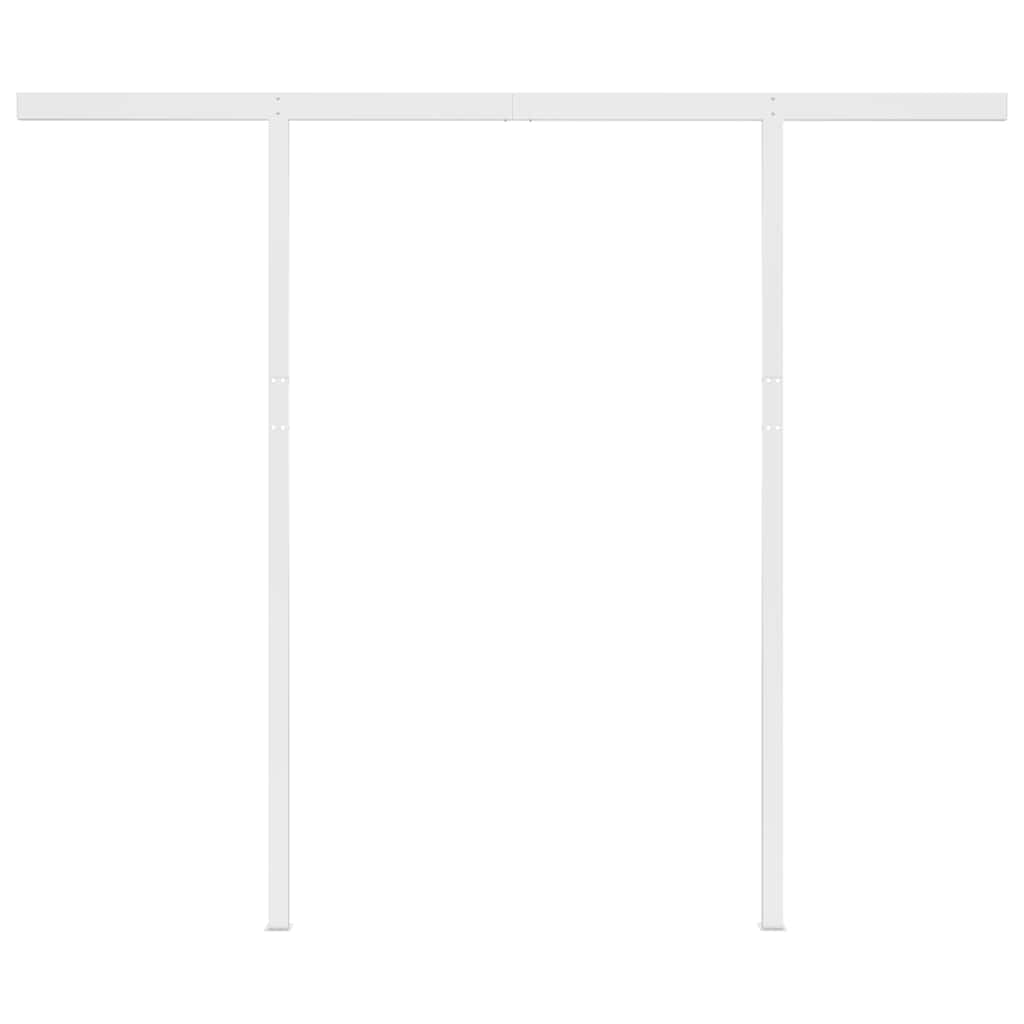 3069901 vidaXL Manual Retractable Awning with LED 3x2,5 m Blue and White (313199+46830+315093)