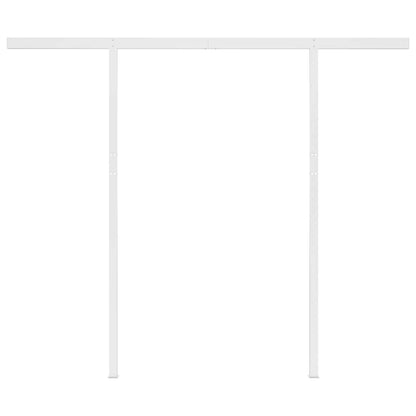 3069922 vidaXL Manual Retractable Awning with LED 3,5x2,5 m Cream (313200+313167+315093)