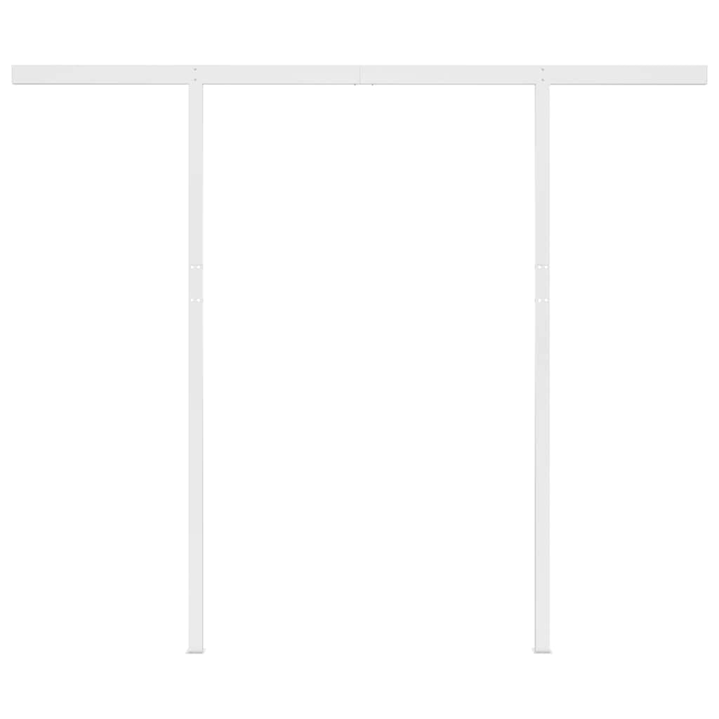 3069925 vidaXL Manual Retractable Awning with LED 3,5x2,5 m Orange and Brown (313200+46860+315093)