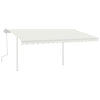 Manual Retractable Awning with LED 4x3.5 m Cream
