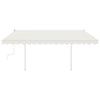 Manual Retractable Awning with LED 4x3.5 m Cream