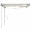 Manual Retractable Awning with LED 4x3.5 m Cream