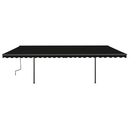 Manual Retractable Awning with LED 6x3 m Anthracite