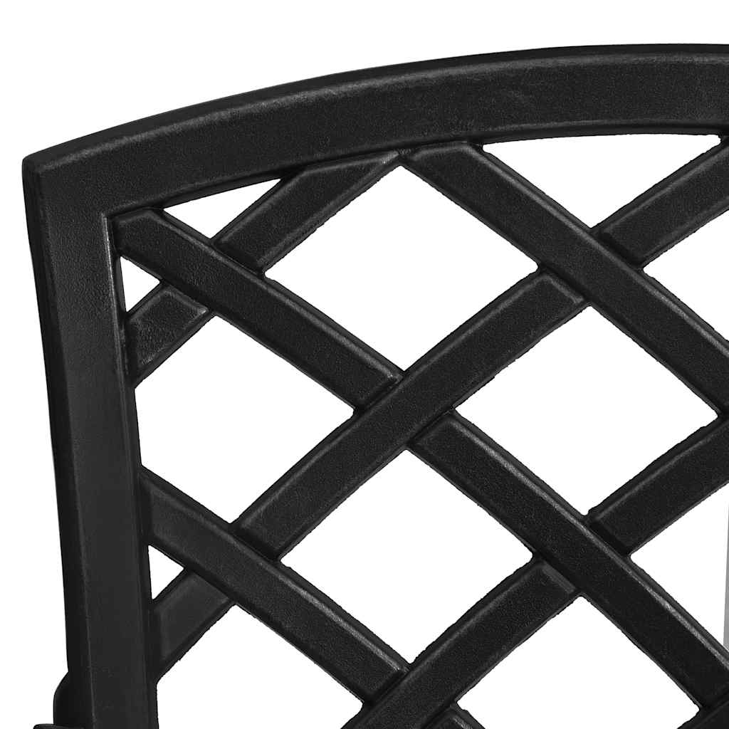 3 Piece Bistro Set Cast Aluminum Black