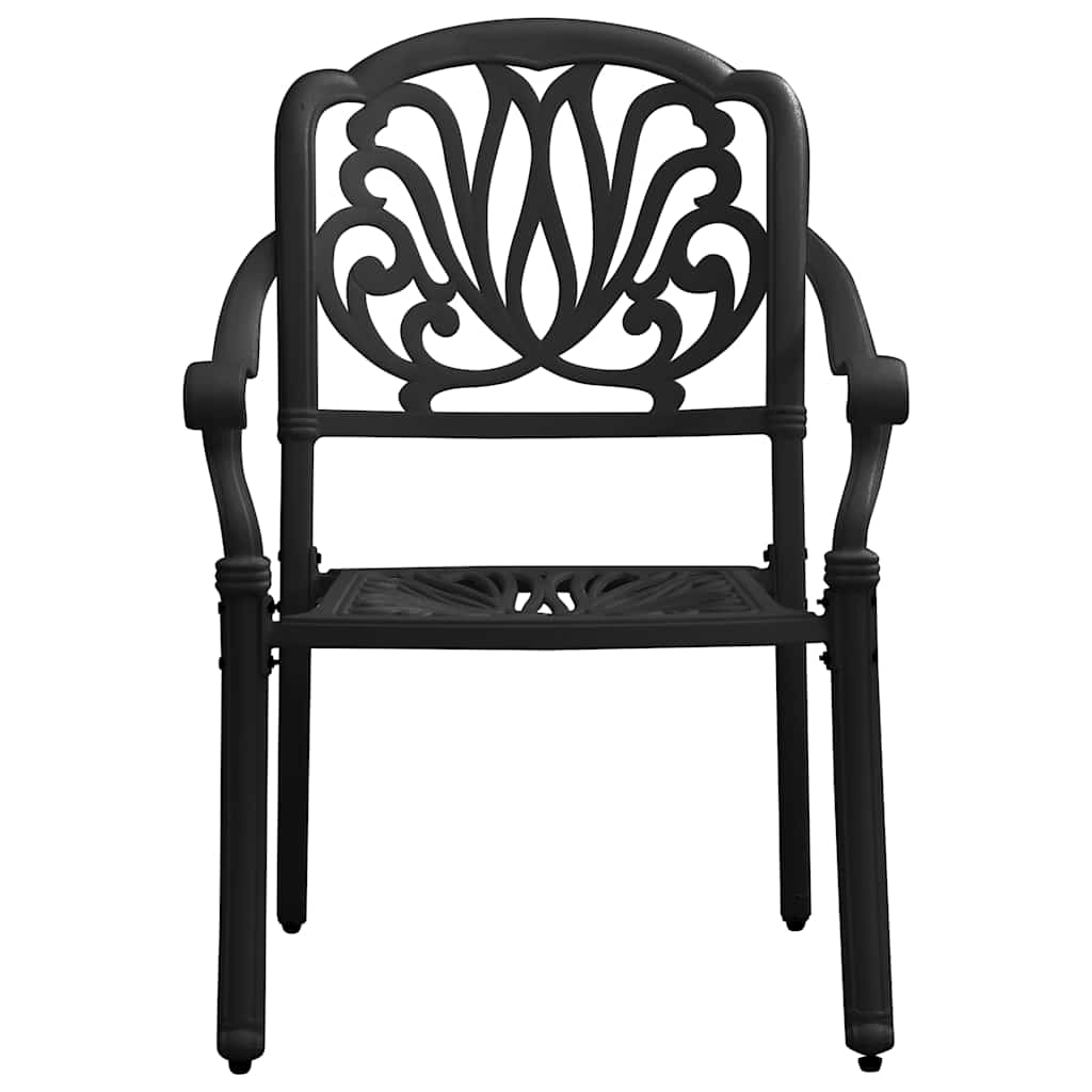 Bistro Set | Black | Cast aluminium | 1 Table, 4 Chairs | Durable