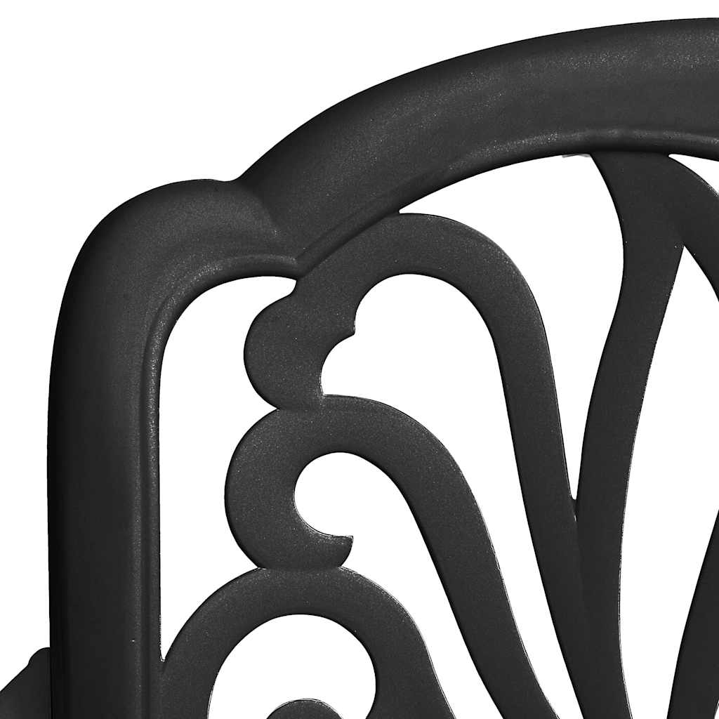 Bistro Set | Black | Cast aluminium | 1 Table, 4 Chairs | Durable