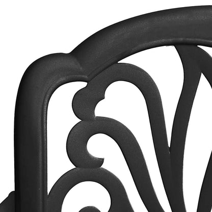 5 Piece Bistro Set Cast Aluminium Black