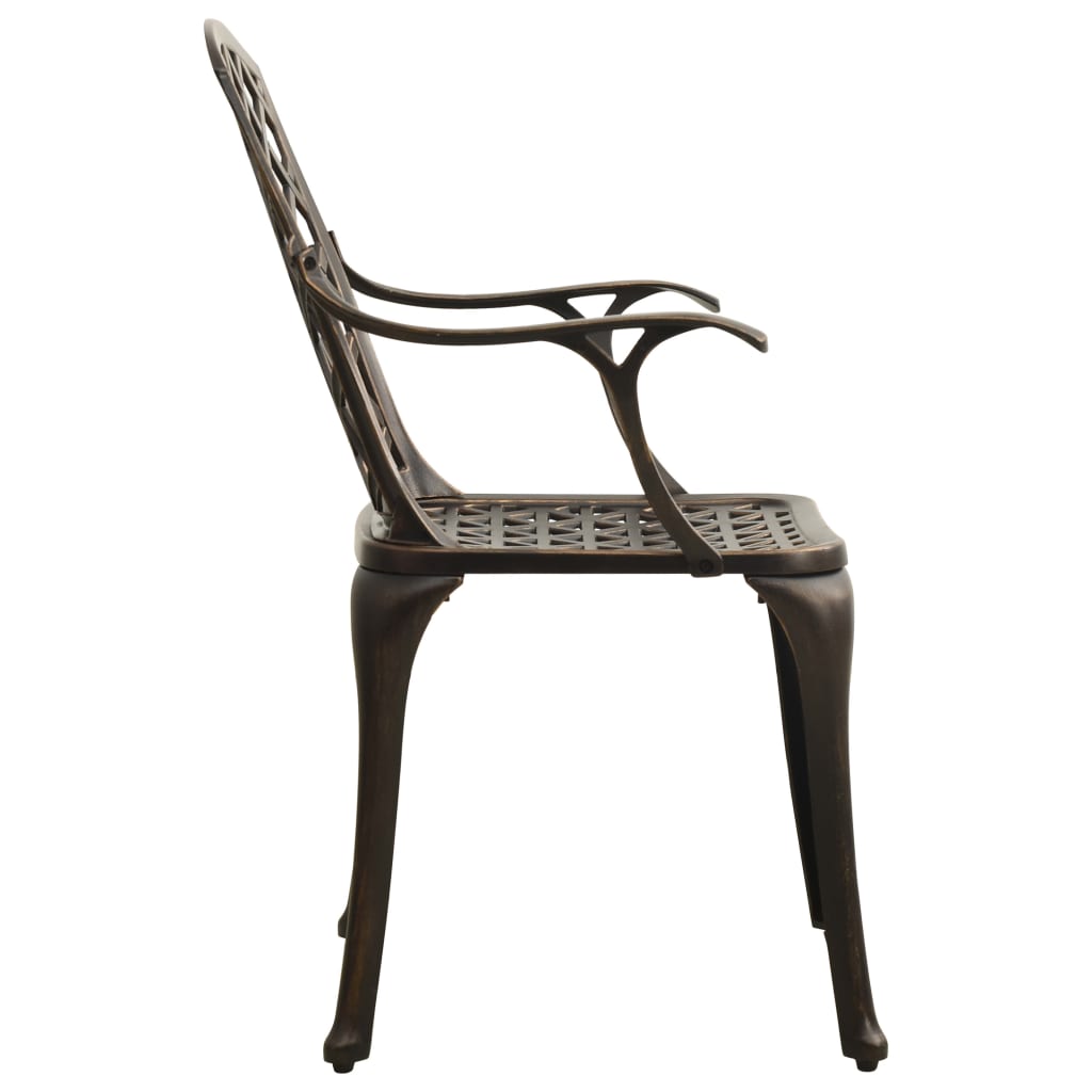5 Piece Bistro Set Cast Aluminum Bronze