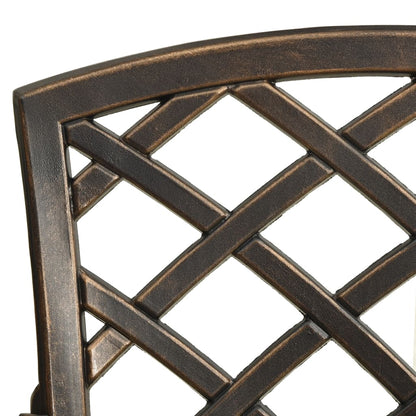 5 Piece Bistro Set Cast Aluminum Bronze