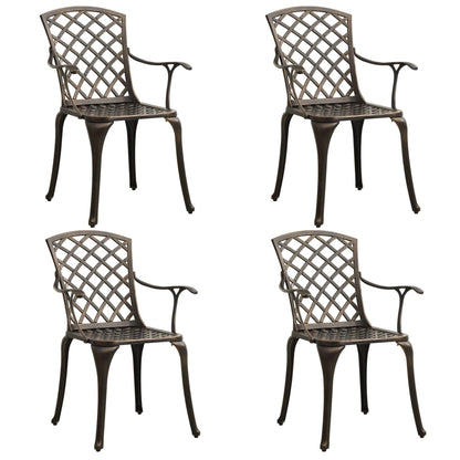 5 Piece Bistro Set Cast Aluminum Bronze