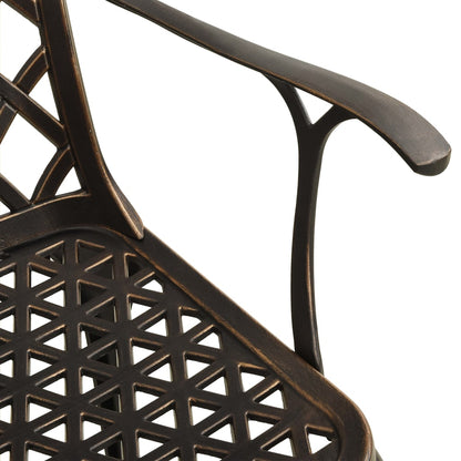 5 Piece Bistro Set Cast Aluminum Bronze