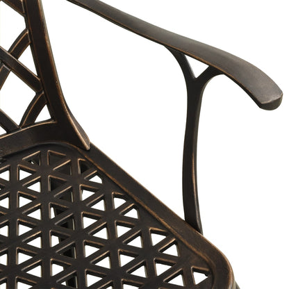5 Piece Bistro Set Cast Aluminum Bronze
