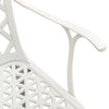 5 Piece Bistro Set Cast Aluminum White