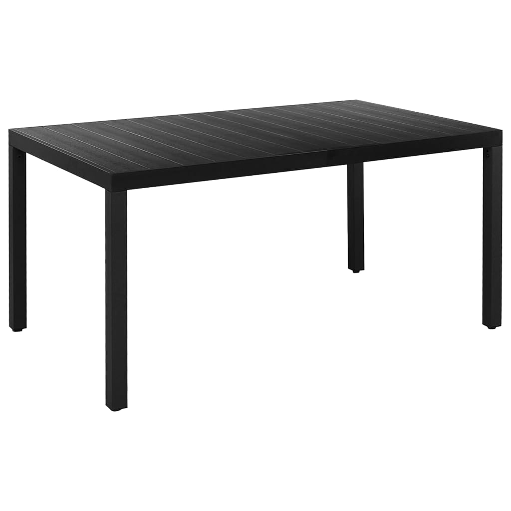 Dining Set | Black | Powder-coated aluminium, textilene, WPC | Foldable