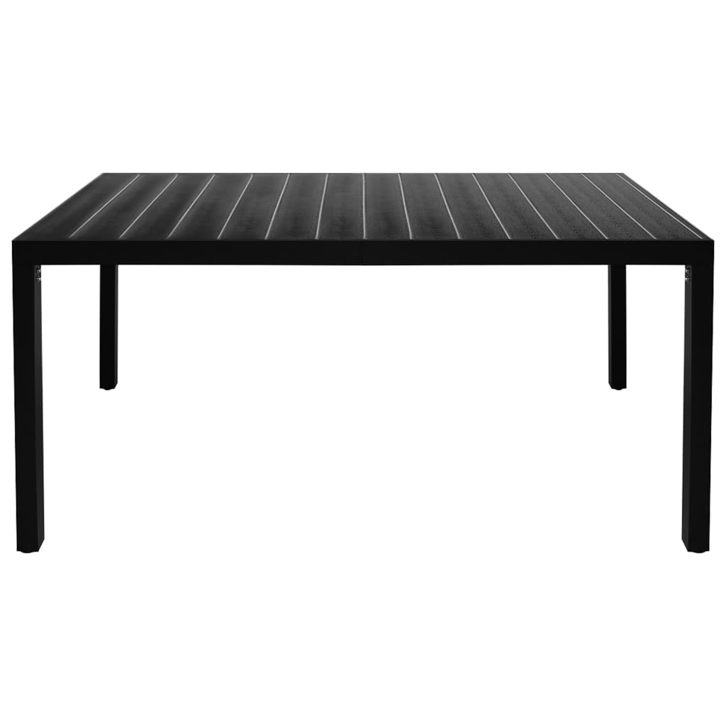 Dining Set | Black | Powder-coated aluminium, textilene, WPC | Foldable