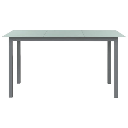 Dining Set | Silver and Black | Powder-coated aluminium, textilene, glass