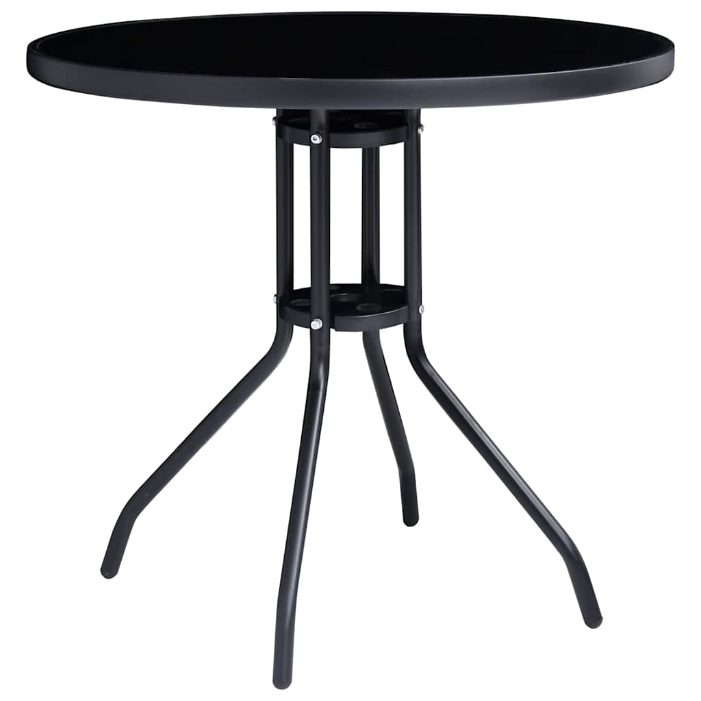 Bistro Set | Black and Anthracite | Aluminium | 5 Piece Set