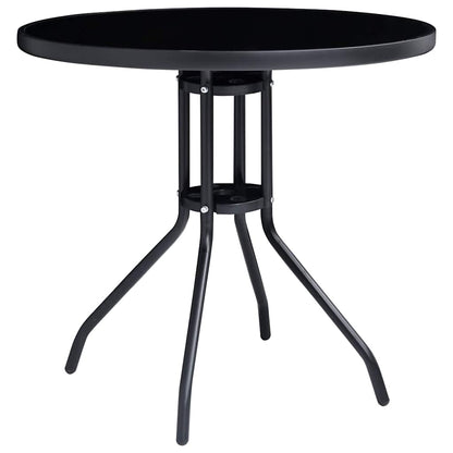 Bistro Set | Black and Anthracite | Aluminium | 5 Piece Set