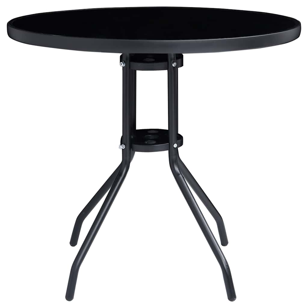 Bistro Set | Black and Anthracite | Aluminium | 5 Piece Set