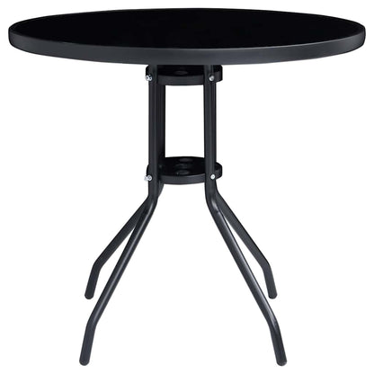 Bistro Set | Black and Anthracite | Aluminium | 5 Piece Set
