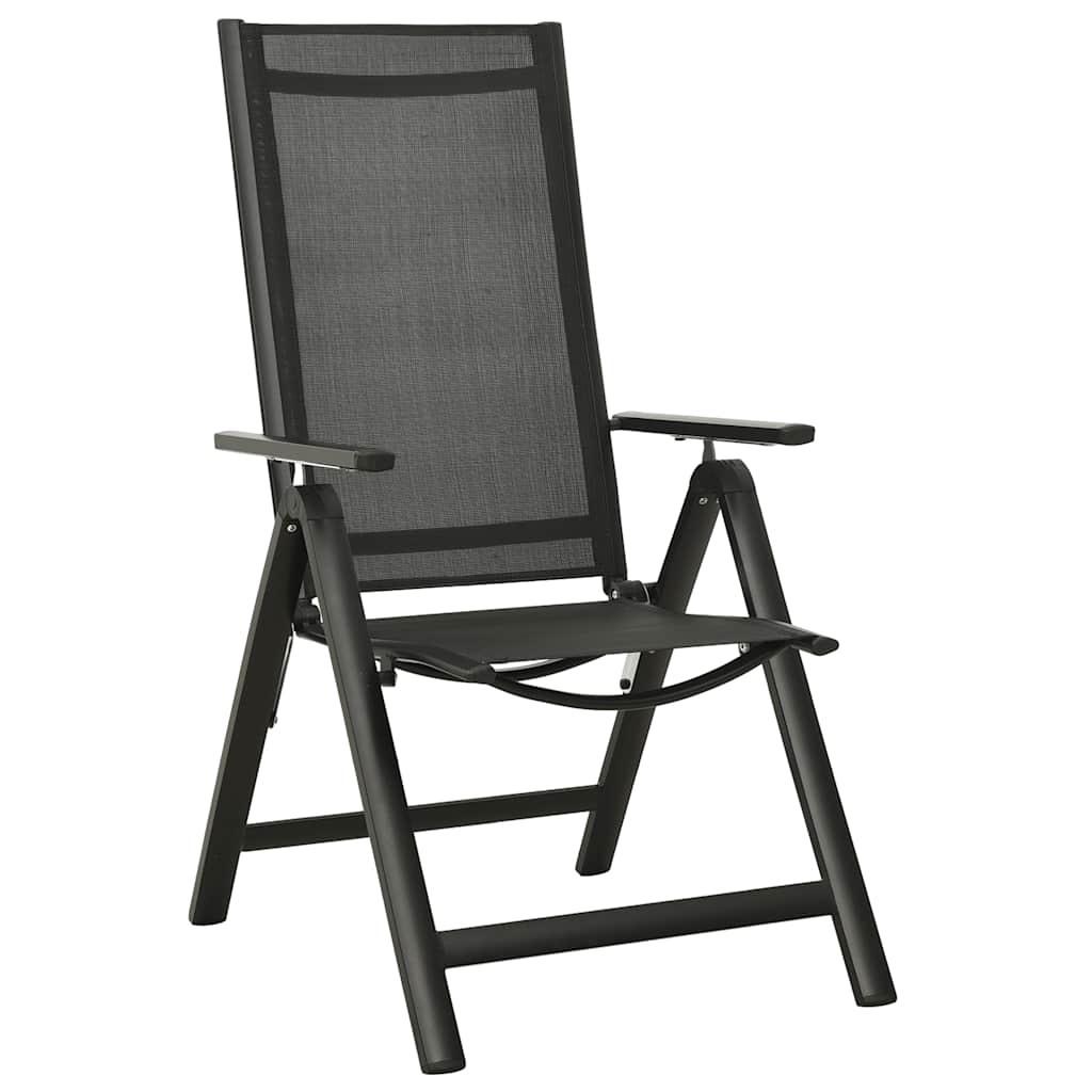 Bistro Set | Black and Anthracite | Aluminium | 5 Piece Set