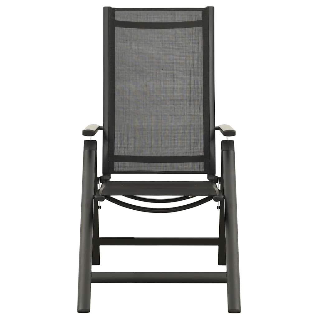 Bistro Set | Black and Anthracite | Aluminium | 5 Piece Set