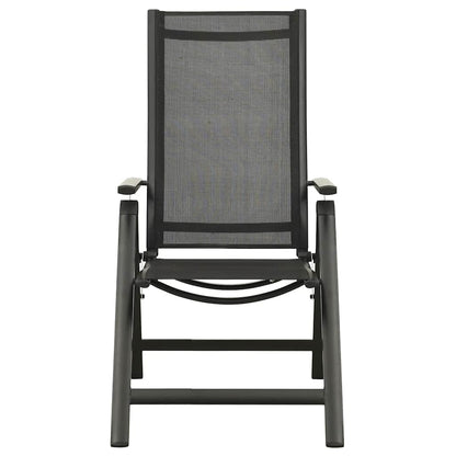 Bistro Set | Black and Anthracite | Aluminium | 5 Piece Set