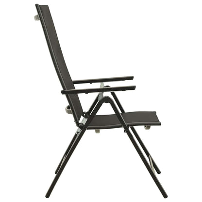 Bistro Set | Black and Anthracite | Aluminium | 5 Piece Set