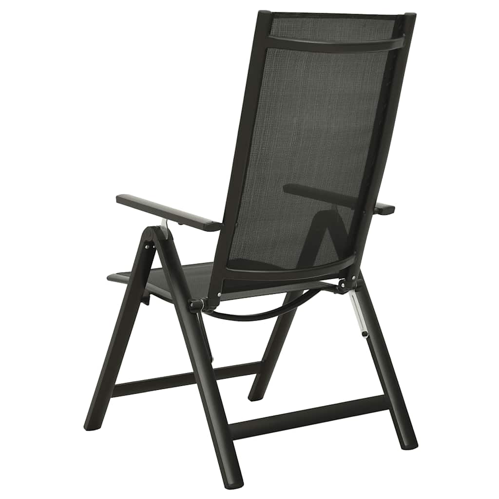 Bistro Set | Black and Anthracite | Aluminium | 5 Piece Set