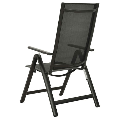 Bistro Set | Black and Anthracite | Aluminium | 5 Piece Set