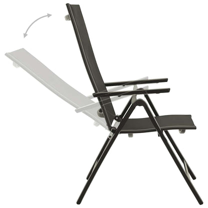 Bistro Set | Black and Anthracite | Aluminium | 5 Piece Set