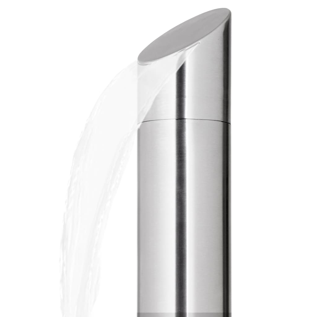 Garden Shower with Brown Base 225 cm Stainless Steel