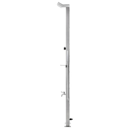 Garden Shower with Grey Base 225 cm Stainless Steel